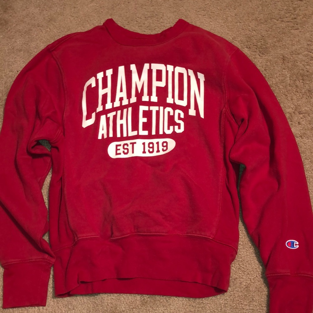 Red Champion crew-neck (S)